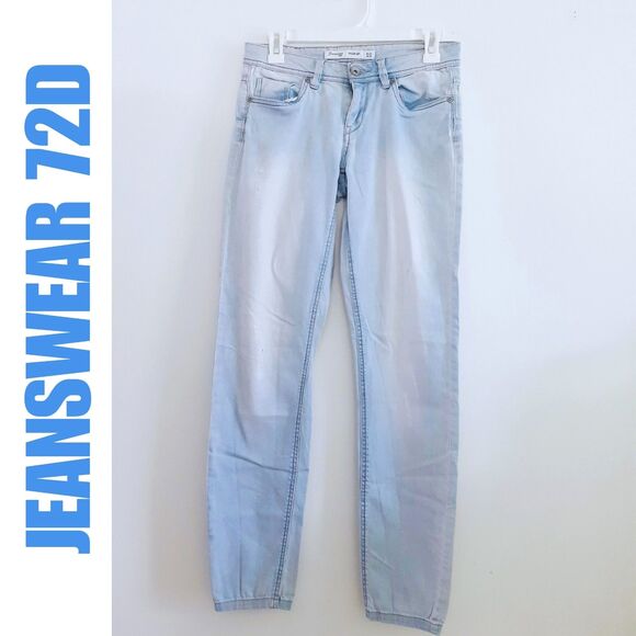 Jeanswear 72D Denim - Jeanswear 72D Push Up Lightblue Womens Straight Leg Cotton Blend Jeans Size W28
